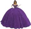 One Shoulder Wedding Dress Large Skirt Trailing Blue Sequin Evening Dress Bar Mitzvah Princess Dress