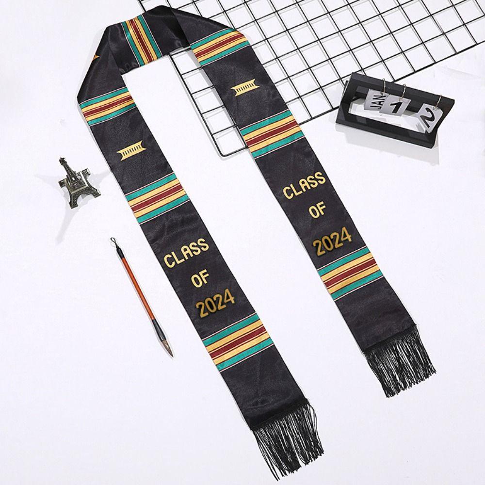 

Black 2024 Graduated Satin Sash Satin Graduated Shoulder Straps Graduation Cloth Accessories C