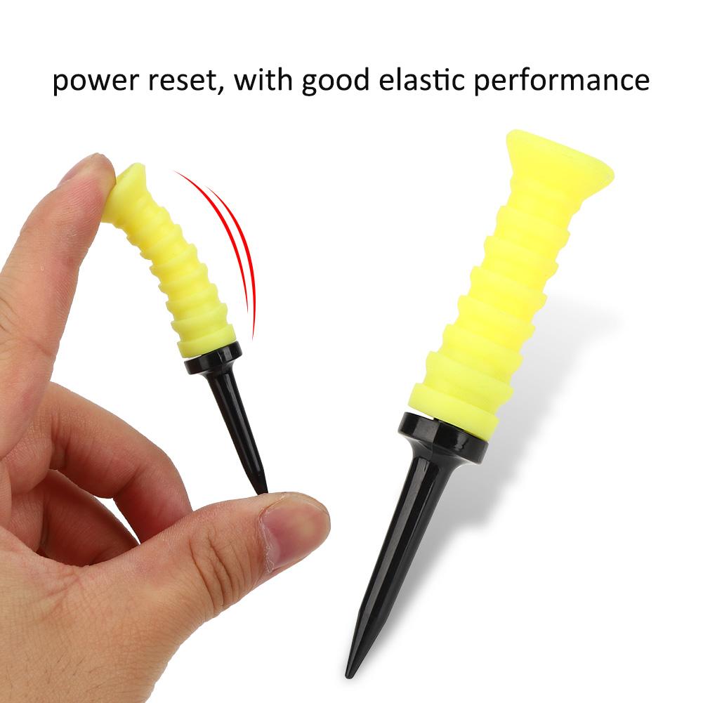 3Pcs 83mm Yellow Elastic Golf Tee Rubber Ball Holder for Golf Practice Training Tools