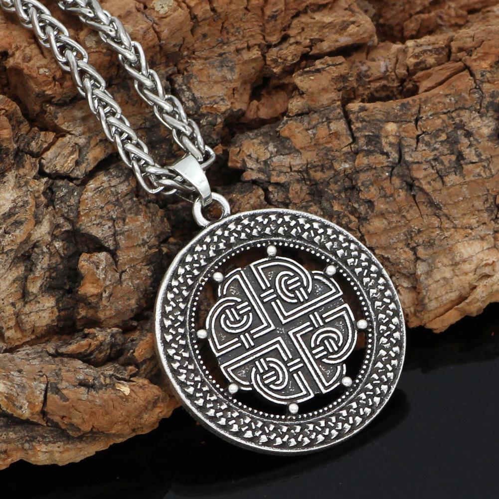 Nordic Viking Pirate Retro Men s Hollow Pendant Amulet Necklace