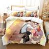 March Comes In Like a Lion Bedding Set Cartoon Anime Three-piece Set Adult Kid Bedroom Duvetcover Sets Kawaii Luxury Bedding Set