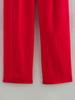 2025 Spring Women's European & American Style Red Suit Vest and Long Pants Set