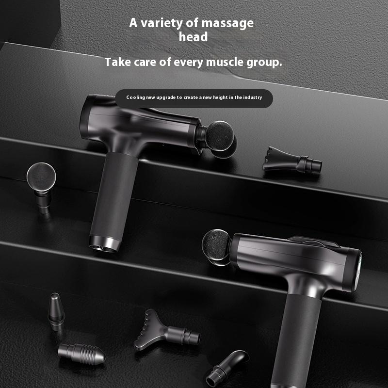 Doppelkopf Handheld Mini Massagepistole mit Tiefengewebeklopfen Muskelmassagepistole Multifunktionale Wiederaufladbare Faszienpistole