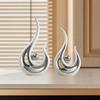 2Pcs Abstract Art Statue Souvenir Collectibles Modern Sculpture for Cabinet