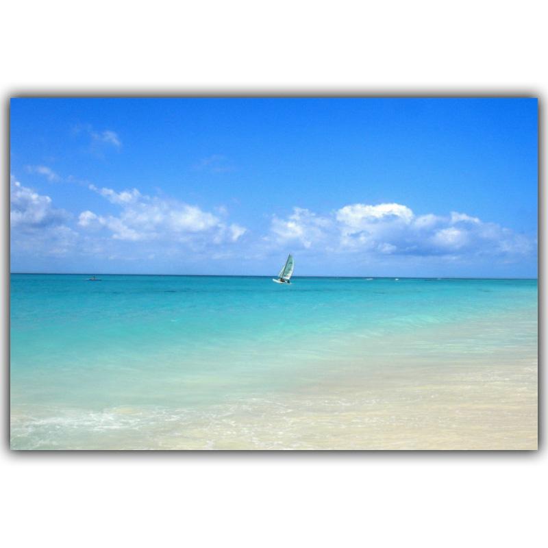 

Летнее солнце и пляж, морские пальмы и горный пейзаж, настенная живопись, украшение для дома, фотографии, шелковый холст, плакат с принтом 30x40cm No Frame