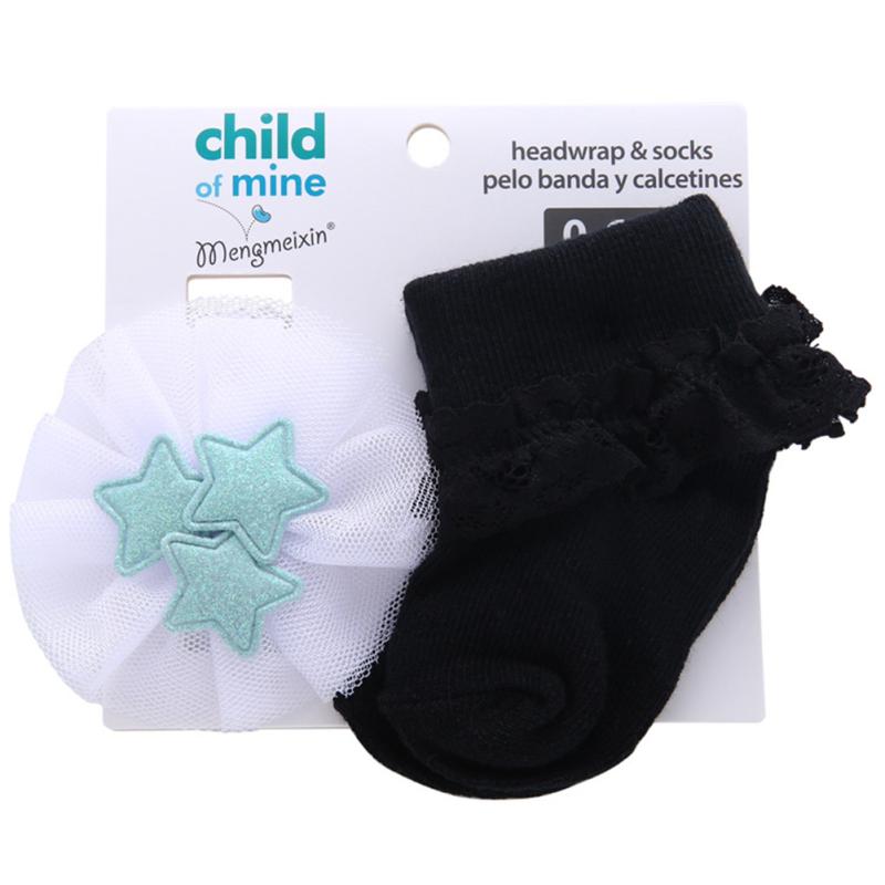 Baumwolle Kleinkind Neugeborene Socken Stirnband Sets Baby Mädchen Spitze Blumen Stirnband Babyparty Geschenke