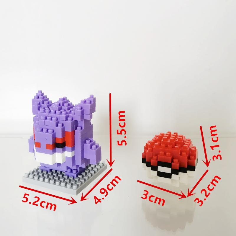 Anime Pokémon Building Blocks Assembly Anime Charizard Doll Blastoise Bulbasaur Gengar Bricks Figures Toy for Kid Gift