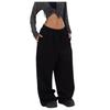 Trendige Damen-Sweatpants mit weitem Bein, Elastischer Bund mit Kordelzug, Entspannte Hose, Lässige Streetwear-Hose für den täglichen Gebrauch & zum Entspannen