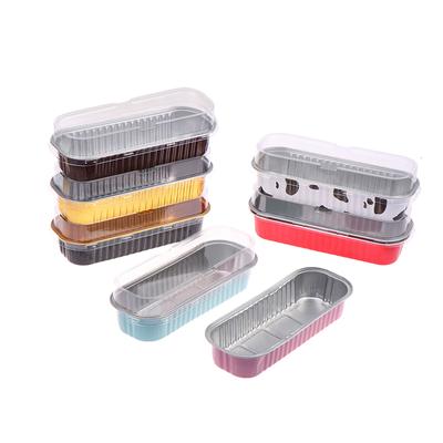 Lot de 10 mini moules à pain avec/sans couvercles, 200 g, rectangulaires, en aluminium, réutilisables, pour mini pains et muffins