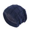 Autumn and Winter Short Plush Lined Wool Pullover Hat, Men's and Women's Fashion Warm Knitted Ear Protection Headgear