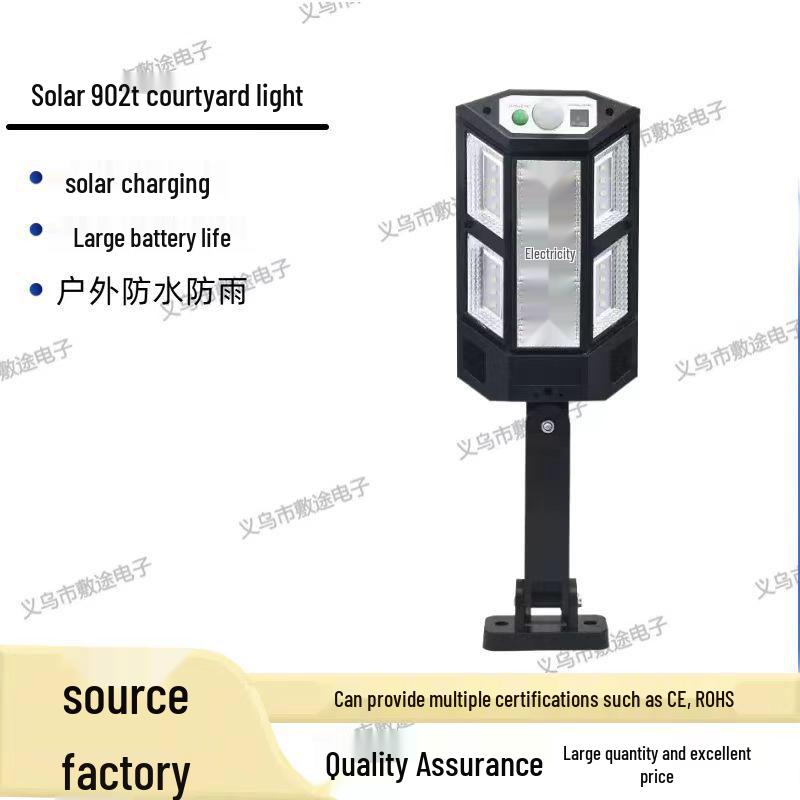 

Solar-Powered Remote Control Outdoor Waterproof Garden Wall Light with Motion Sensor