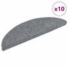 VidaXL 10x Self-Adhesive Stair Tread Mats Protectors Stair Covers Soundproofing Anti-Slip Light Grey 149681