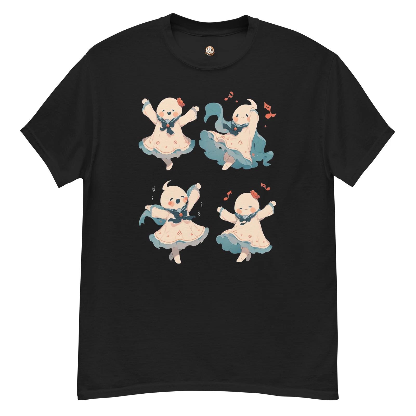 Live With Laughter Novelty Halloween 100% Cotton T-shirt Mens Tees Top - Ghouls Want To Have Fun (Black) L