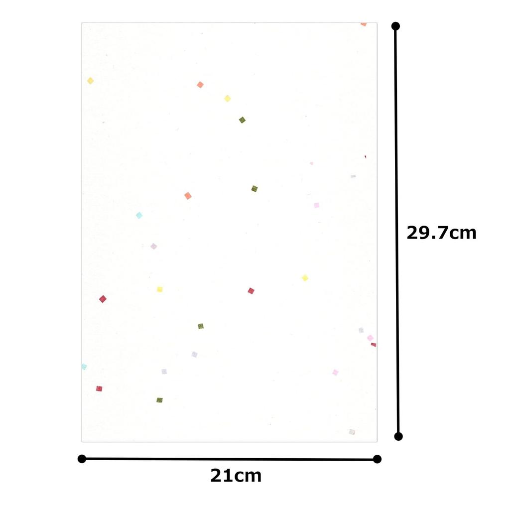 Kawasumi Washi OA Washi Blomst A4 21 x 50 Ark Kalender, Hvit, Størrelse, 29,7 cm, Skriverkompatibel,