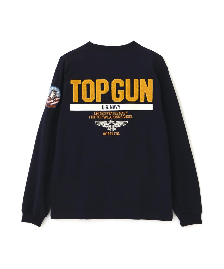 AVIREX LONG SLEEVE T-SHIRT TOPGUN Navy M