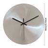 Round Silvery Silent Wall Clocks Industry Numberless Living Room Wall Watch Stainless Steel Panel Modern Simple Home Decor