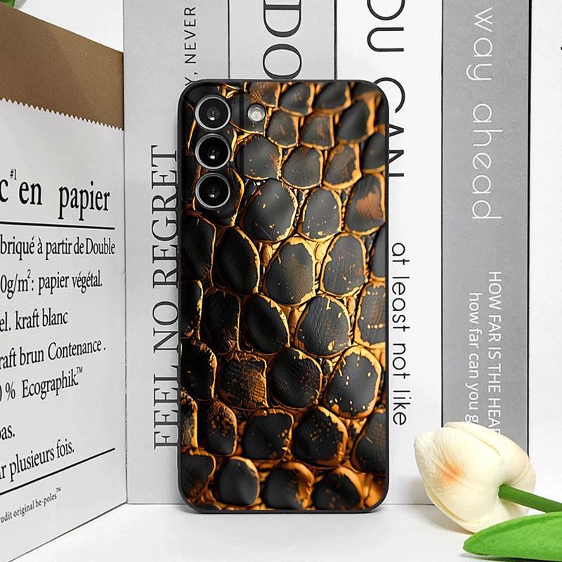 

Creative Black Golden Scale Texture Printed Phone Case for Motorola Moto Edge 50 Fusion 60 40 30 Neo G34 G14 G85 G54 Soft Cover Motorola Edge 30 Neo