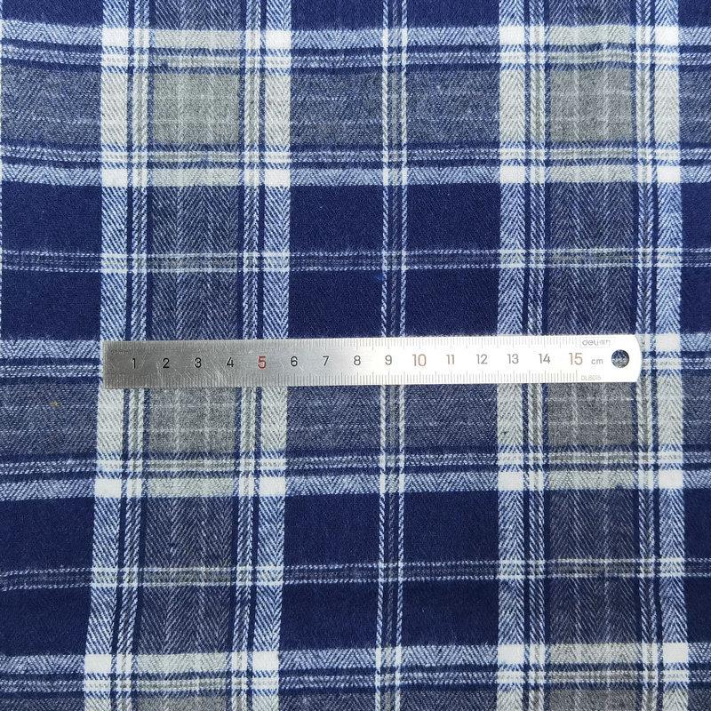 Children's Twill Plaid Flannel Shirt Fabric - Yarn Dyed, Brushed Cotton