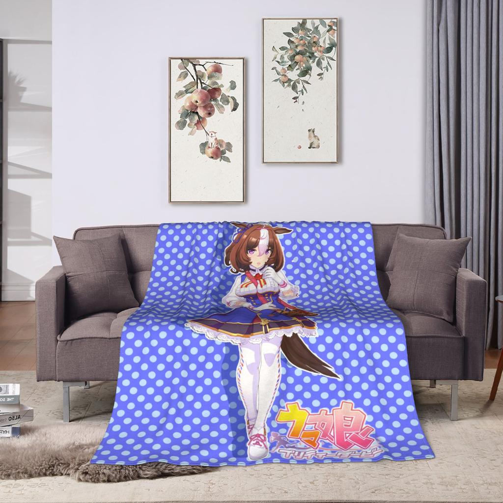 Meisho Doto UmaMusume Pretty Derby Blanket Super Warm Print Plush Throw Blanket For Girls Boys Couch Bed Bedspread Bed Cover