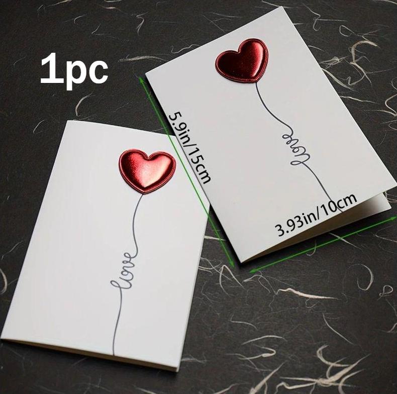 1pc Cards Valentines Day Gift Love Postcard Wedding Invitation Greeting Cards Anniversary for Her Valentines Day Gift Card