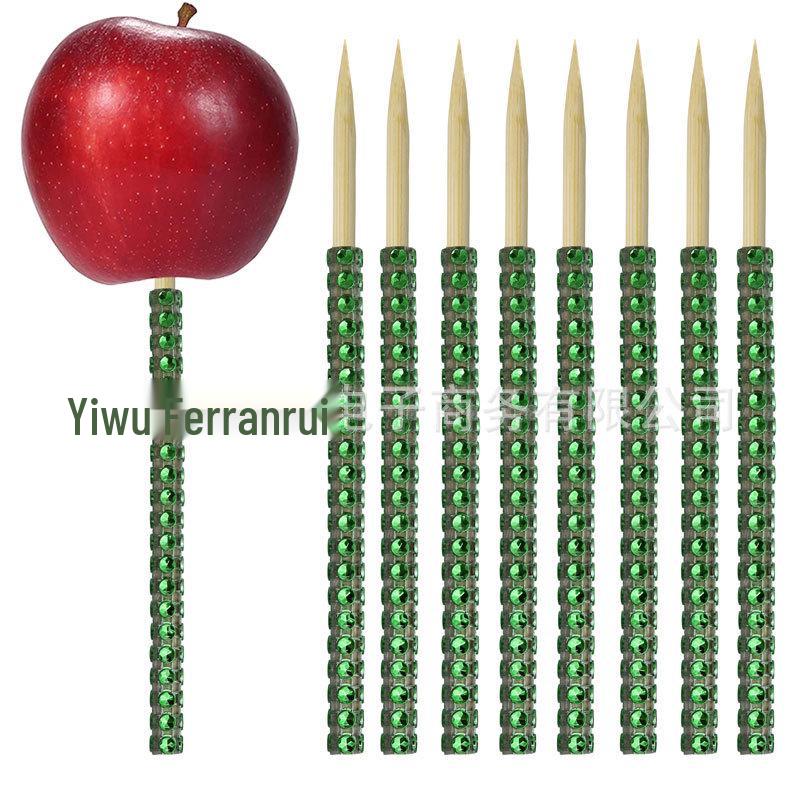 12-Piece Diamond Bamboo Skewers for Christmas Cake & Apple Pie Decoration