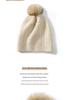 Women's 100% Pure Cashmere Cable Knit Hat with Pom-Pom, Ear Protection, Retro Style, Autumn/Winter