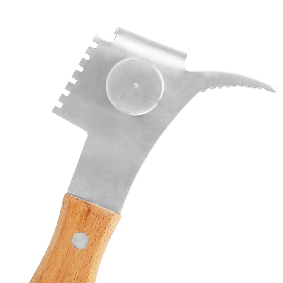 Bee Hive Tool,Multifunctional Beehive Tools,Beehive Scraper Tool with Wooden Handle for Beekeeper