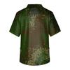 Men's Printing Short Sleeve V-neck Working Blouse Chest Pocket Carer Top