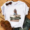 Black Girls African White Fashion Women TShirts Harajuku Cartoon Clothing Short Sleeve Summer Tees Casual FeUnisex Tops ONeck
