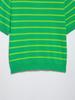 Spring 2026 European & American Women's Lapel Striped Short-Sleeve Knitwear