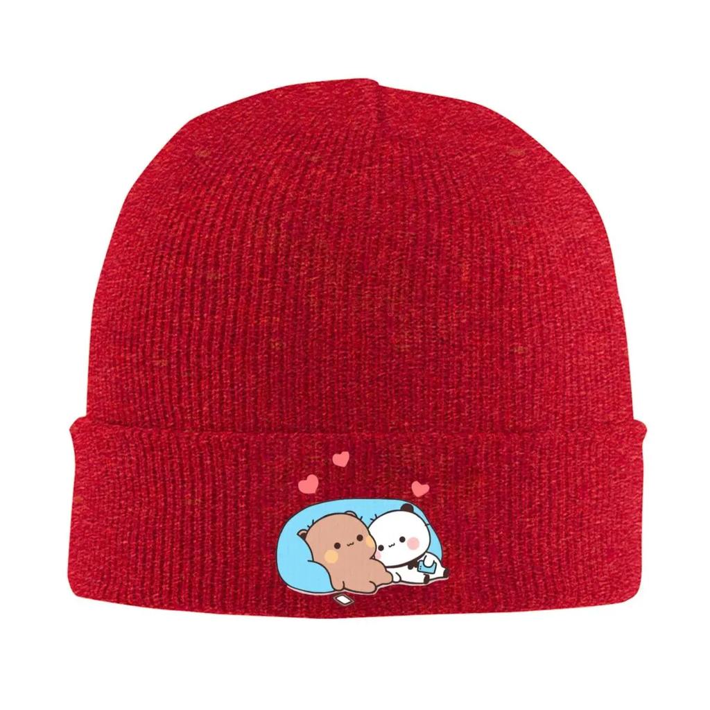 Bear And Pandas Night Days Bonnet Hats Beanie Hats Pattern Skullies Beanies Fashion Unisex Adult Outdoor Warm Cap