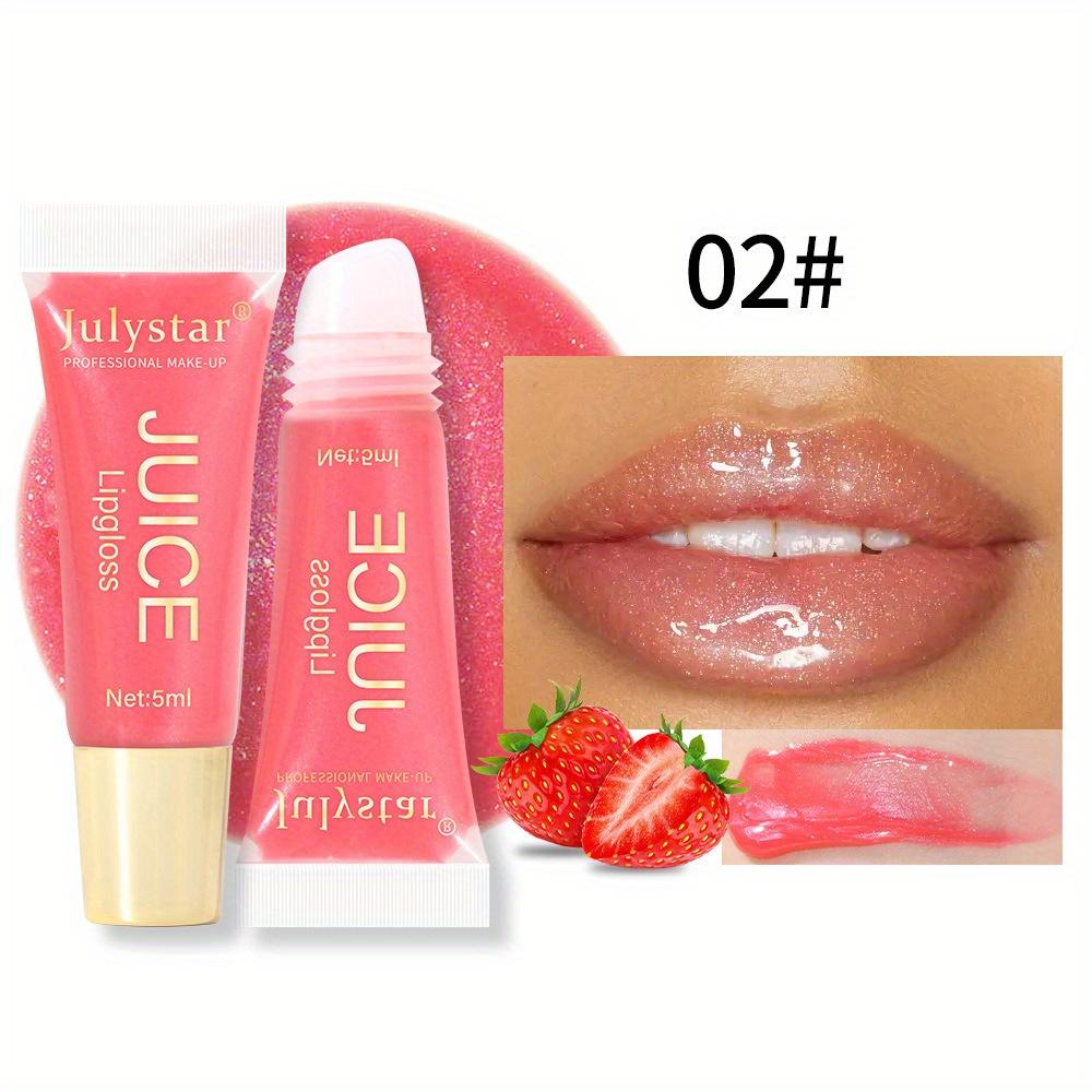 Juice Glossy Lip Oil Set, 6 Colors of Hydrating Fruit-Flavored Lip Gloss, Non-Sticky with Natural Moisturizing Ingredients