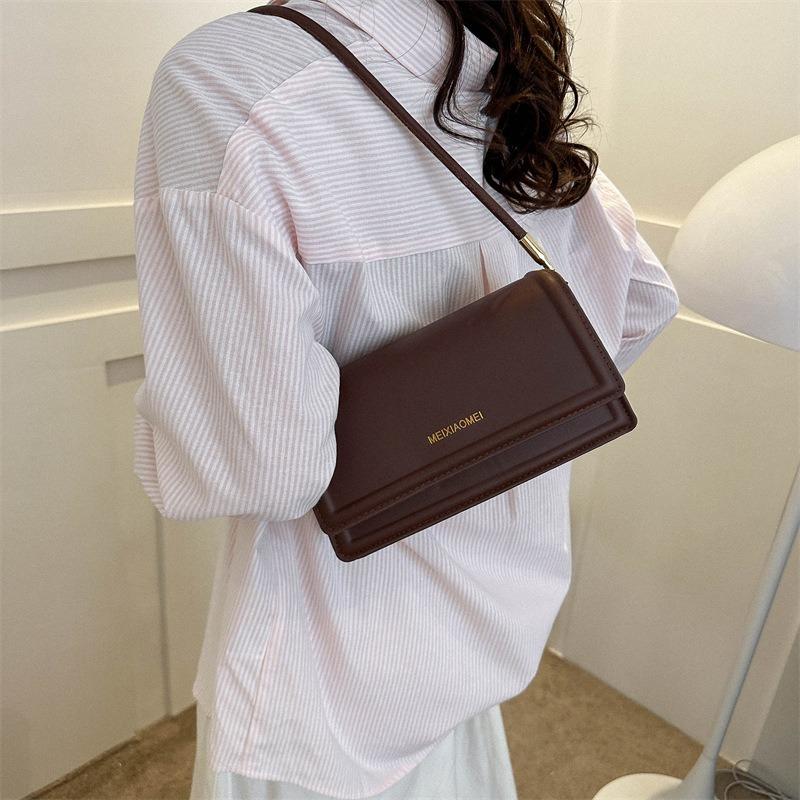 Niche Small Square Bag Retro Simple Bag Women's Summer New Casual Shoulder Bag Trendy Underarm Bag