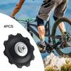 4Pcs 10T Bearing MTB Bicycle Rear Guide Wheel Road Bike -Jockey Rear Derailleur Pulley Roller For Bicycle Derailleur Repair Kit