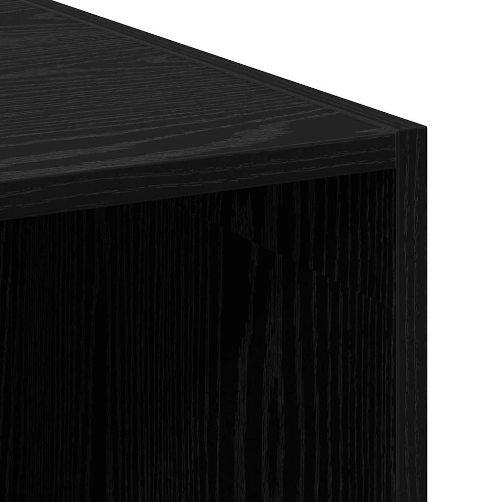 Bookshelf Black Oak Look 30 X 42.4 X 185.2 Cm