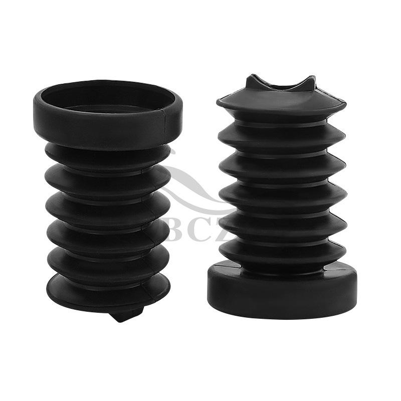Harley Touring Rear Shock Absorber Dust Cover - Black Rubber Motorcycle Accessory