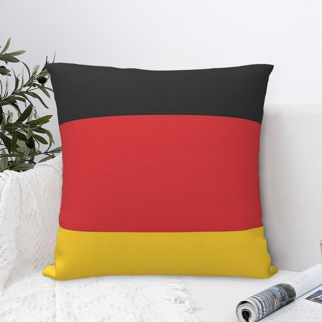 Germany Flag German Patriotic Square Pillowcase Cushion Cover Pillow Case Throw Pillow Cover for Home Bedroom Car