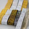 7 METER 25MM~40MM Gold Silver Vintage Ethnic Embroidery Lace Ribbon Boho  Trim DIY Clothes Bag Accessories Embroidered Fabric
