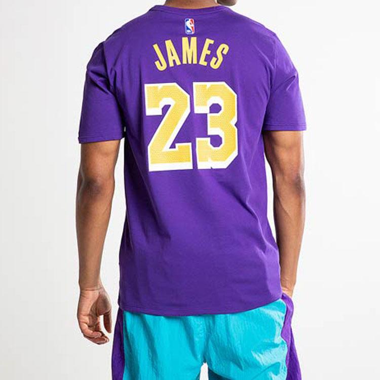 Nike LeBron James Lakers NBA Jersey T-Shirt Men Tops Purple AR4887-557