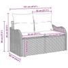 Garden Sofa Set with Cushions 4 pcs Black Poly Rattan