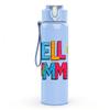1PC Hello Summer Sun Letter 750ml Color Plastic Sports Water Bottle Leakproof Flip Straw Lid Suitable for Sports Office Home Use