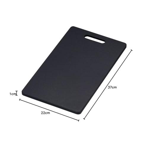 Tombow Cutting Board, Made in Japan, 37cm Wide x 22cm Deep x 1cm High, Antibacterial, Black, Shinki Synthetic