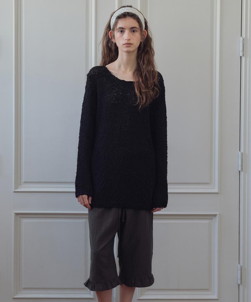 CITTA Essential Boat Neck Knit_Ctk267(Black)