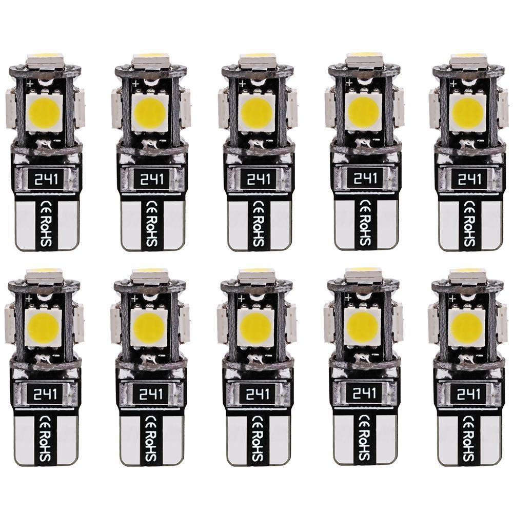 Canbus Weiß Blau Rot Gelb Grün T10 5smd 5050 Led Auto Licht W5w 194 241 Fehler Glühbirnen