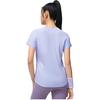 Li Ning Plain Ribbed Round Neck Sports Short Sleeve T-Shirt Women Tops Light-Blue ATST578-3