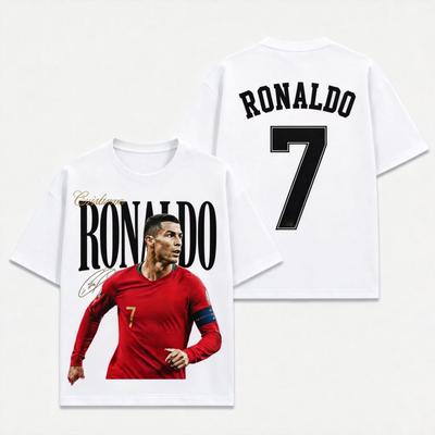 Cristiano Ronaldo Portugal N°7 T-shirt Hommes Femmes Été Surdimensionné Streetwear Vêtements en Coton Mode Haute Qualité Vêtements Féminins Masculins