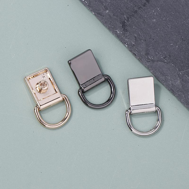 2 Stück Metall D-Ring Tasche Seitenverbinder Schnallen mit Schrauben Handtasche Lederband Griff Kette Haken Verschluss Diy Bastelzubehör