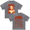 Rapper Plk Portrait Graphic Vintage Washed T-shirts Men Women Clothing Fashion Casual Oversized Short Sleeves T Shirt Streetwear