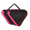 Skates Bag Thickened 3 Layers Triangle Waterproof Roller Skates Bag with Adjustable Strap for Outdoors Pink