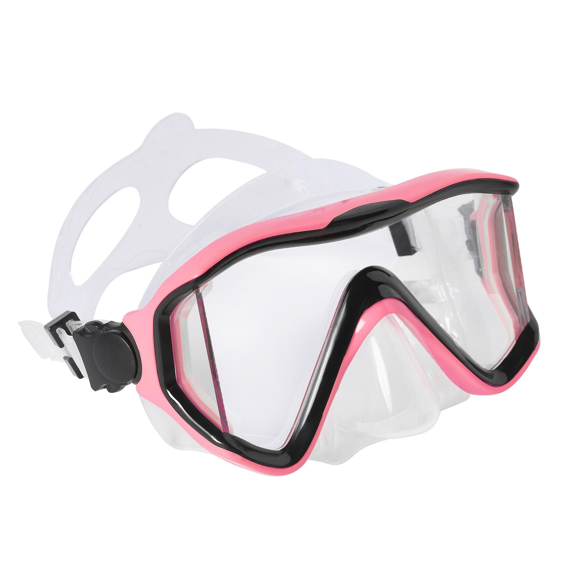 Updated three-sided mirror 180-degree large field of view high definition diving goggles High definition three-sided pc lens